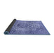 Sideview of Medallion Blue Traditional Rug, tr2653blu