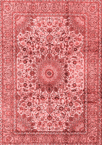 Medallion Red Traditional Rug, tr2653red