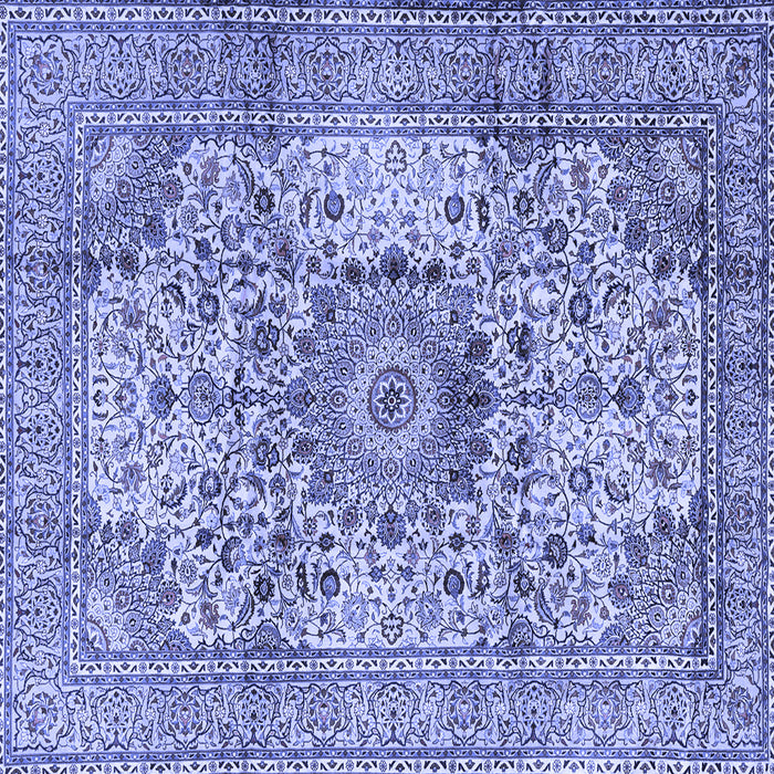 Square Medallion Blue Traditional Rug, tr2653blu