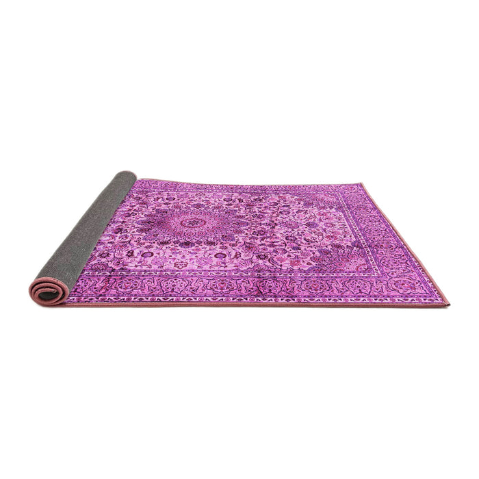 Sideview of Medallion Pink Traditional Rug, tr2653pnk
