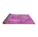 Sideview of Medallion Pink Traditional Rug, tr2653pnk