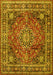 Medallion Yellow Traditional Rug, tr2654yw