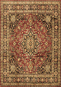 Medallion Brown Traditional Rug, tr2654brn