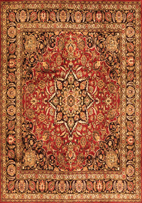 Medallion Orange Traditional Rug, tr2654org