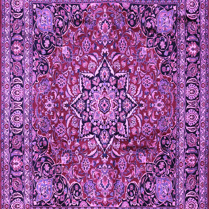 Machine Washable Medallion Purple Traditional Area Rugs, wshtr2654pur