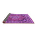 Sideview of Medallion Purple Traditional Rug, tr2654pur