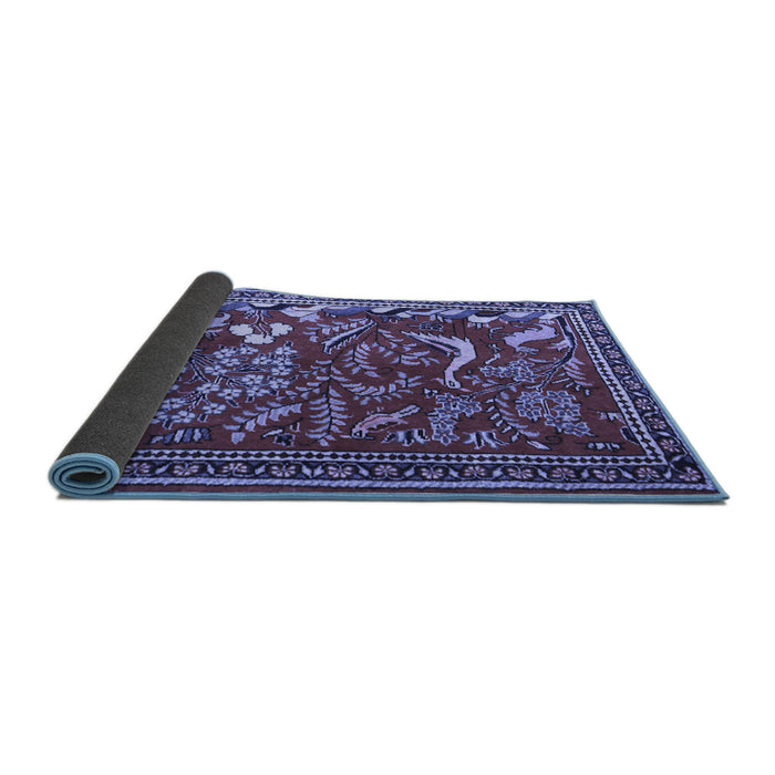 Sideview of Animal Blue Traditional Rug, tr2655blu
