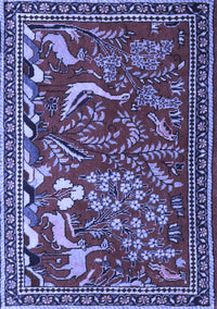 Animal Blue Traditional Rug, tr2655blu