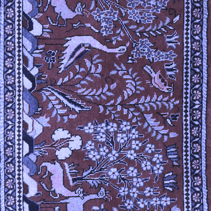 Machine Washable Animal Blue Traditional Rug, wshtr2655blu