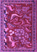 Machine Washable Animal Purple Traditional Area Rugs, wshtr2655pur