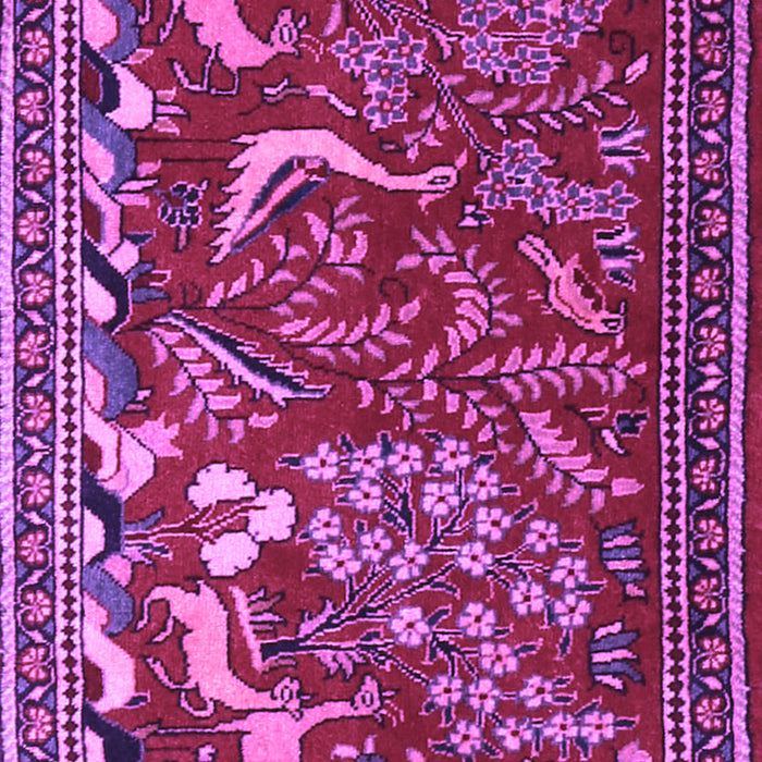 Machine Washable Animal Purple Traditional Area Rugs, wshtr2655pur