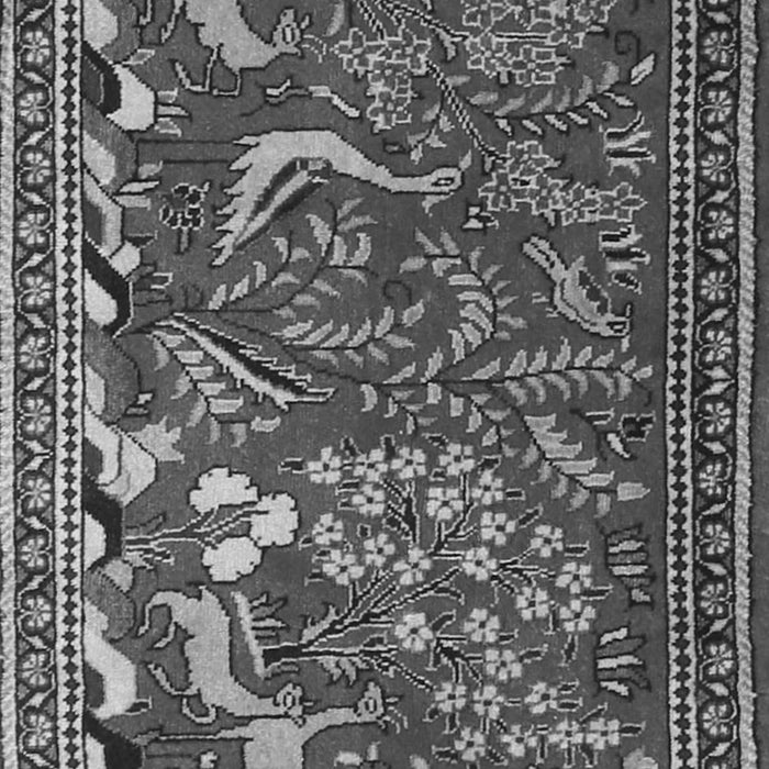 Serging Thickness of Machine Washable Animal Gray Traditional Rug, wshtr2655gry