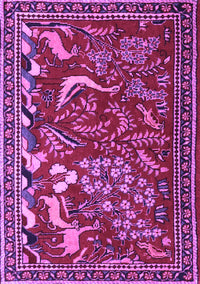 Animal Purple Traditional Rug, tr2655pur