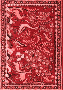 Animal Red Traditional Area Rugs