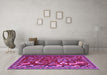 Machine Washable Animal Purple Traditional Area Rugs in a Living Room, wshtr2655pur