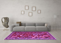 Machine Washable Animal Purple Traditional Rug, wshtr2655pur