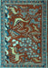 Animal Light Blue Traditional Rug, tr2655lblu