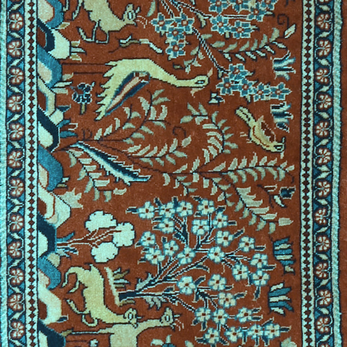 Animal Light Blue Traditional Rug, tr2655lblu