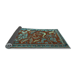 Sideview of Animal Light Blue Traditional Rug, tr2655lblu