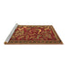 Sideview of Machine Washable Animal Brown Traditional Rug, wshtr2655brn