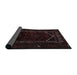 Sideview of Traditional Burgundy Brown Persian Rug, tr2656