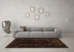 Machine Washable Persian Brown Traditional Rug in a Living Room,, wshtr2656brn