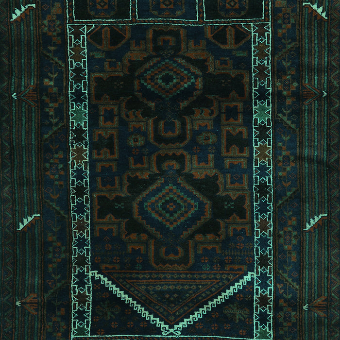 Machine Washable Persian Turquoise Traditional Area Rugs, wshtr2656turq