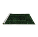 Sideview of Machine Washable Persian Emerald Green Traditional Area Rugs, wshtr2656emgrn