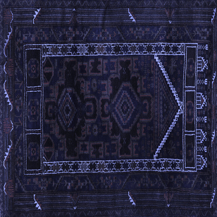 Square Persian Blue Traditional Rug, tr2656blu