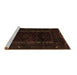 Sideview of Machine Washable Persian Brown Traditional Rug, wshtr2656brn