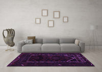 Machine Washable Persian Purple Traditional Rug, wshtr2656pur