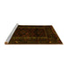 Sideview of Machine Washable Persian Yellow Traditional Rug, wshtr2656yw