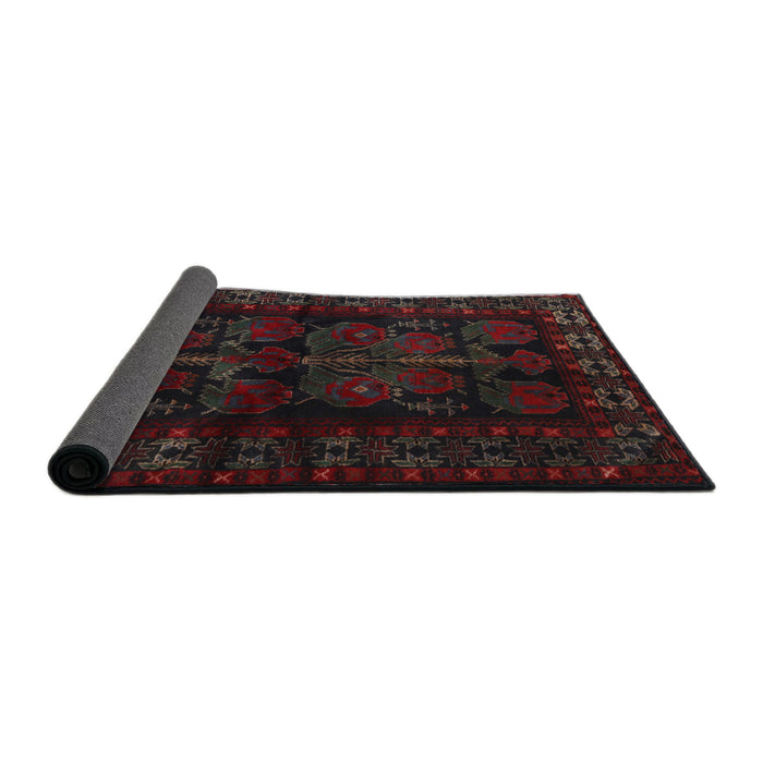 Sideview of Traditional Deep Red Persian Rug, tr2657