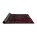 Sideview of Traditional Deep Red Persian Rug, tr2657