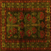 Square Persian Yellow Traditional Rug, tr2657yw
