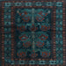 Square Persian Light Blue Traditional Rug, tr2657lblu