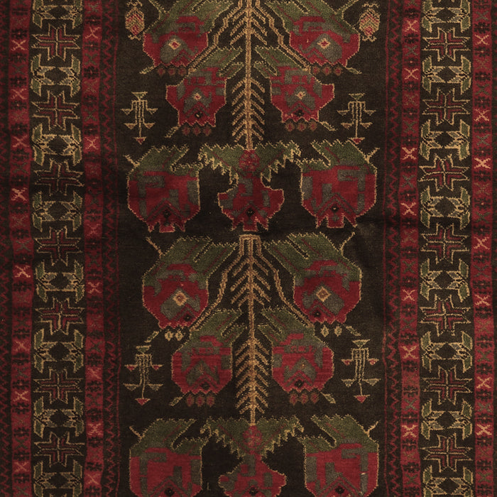 Machine Washable Persian Brown Traditional Rug, wshtr2657brn