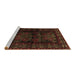 Sideview of Machine Washable Persian Brown Traditional Rug, wshtr2657brn