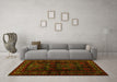 Machine Washable Persian Yellow Traditional Rug in a Living Room, wshtr2657yw