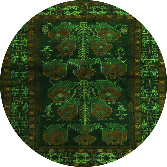 Machine Washable Persian Green Traditional Area Rugs, wshtr2657grn