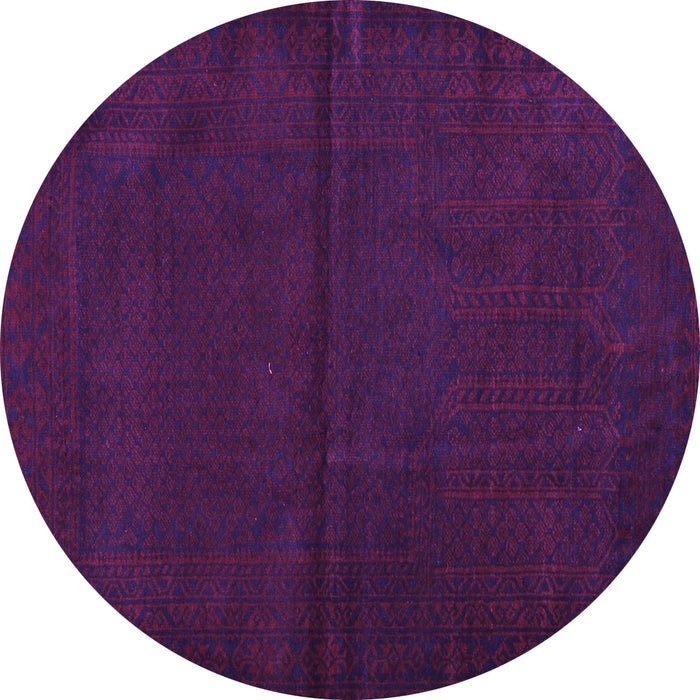 Round Persian Purple Traditional Rug, tr2658pur