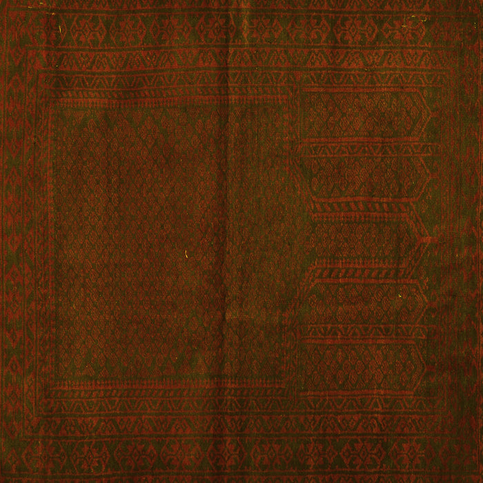 Square Machine Washable Persian Yellow Traditional Rug, wshtr2658yw