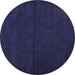 Round Persian Blue Traditional Rug, tr2658blu