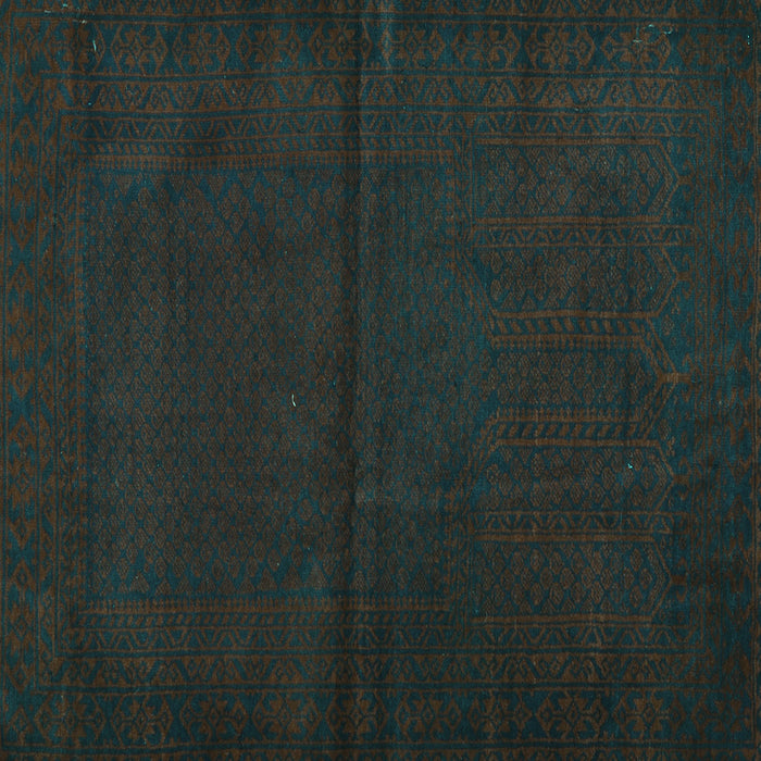Square Machine Washable Persian Turquoise Traditional Area Rugs, wshtr2658turq