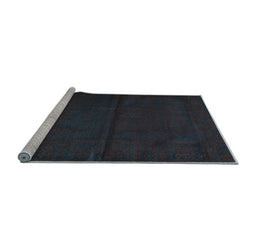 Sideview of Machine Washable Persian Light Blue Traditional Rug, wshtr2658lblu