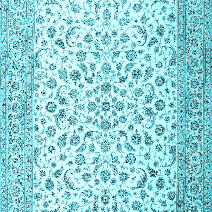 Machine Washable Persian Light Blue Traditional Rug, wshtr2659lblu