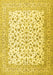 Machine Washable Persian Yellow Traditional Rug, wshtr2659yw