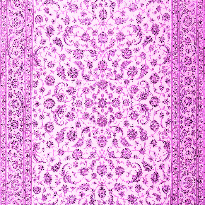 Machine Washable Persian Pink Traditional Rug, wshtr2659pnk