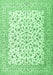 Machine Washable Persian Emerald Green Traditional Area Rugs, wshtr2659emgrn