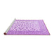 Sideview of Machine Washable Persian Purple Traditional Area Rugs, wshtr2659pur